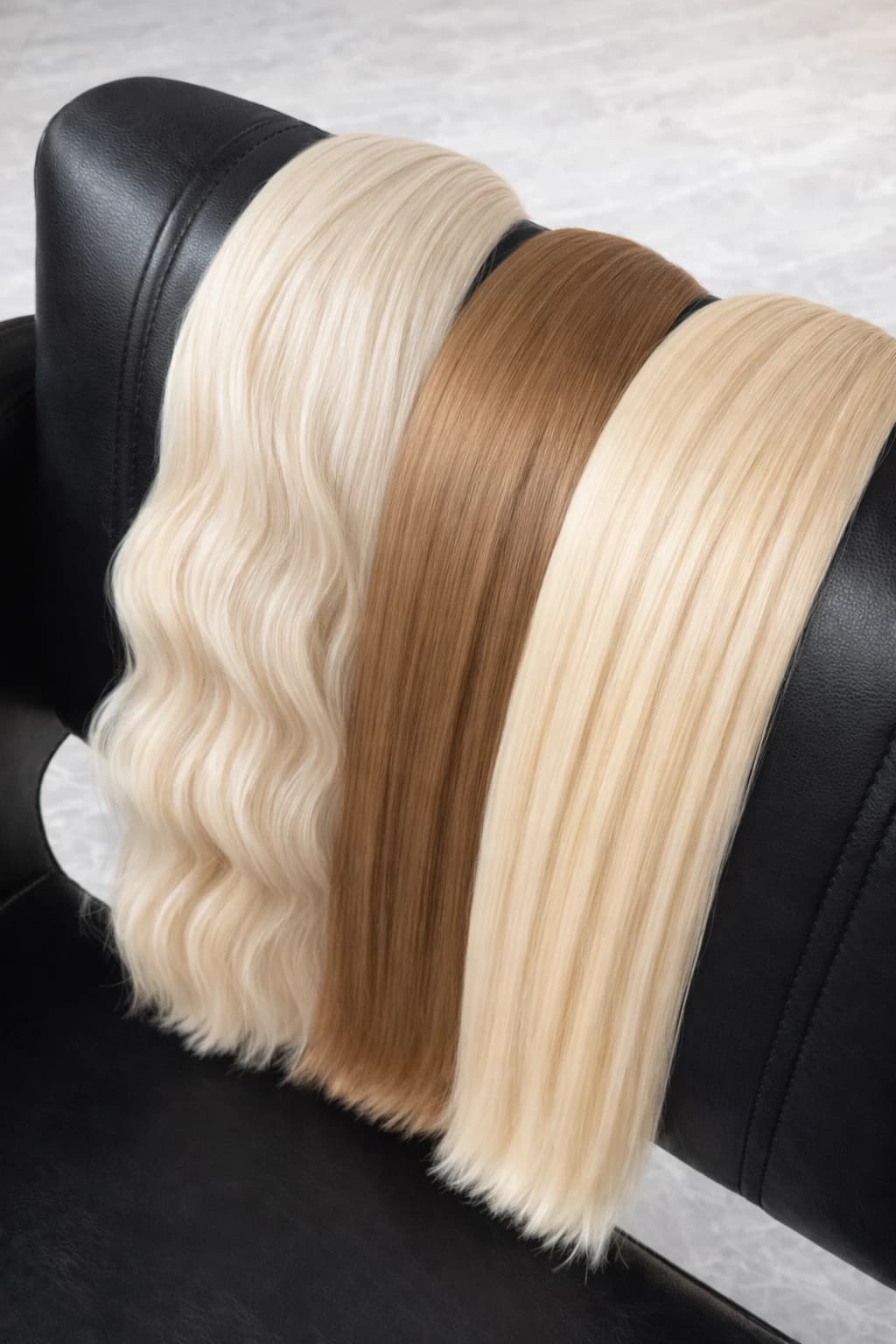 Light blonde hair reference with neutral cool tone